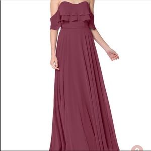Azazie Haden chiffon mulberry dress